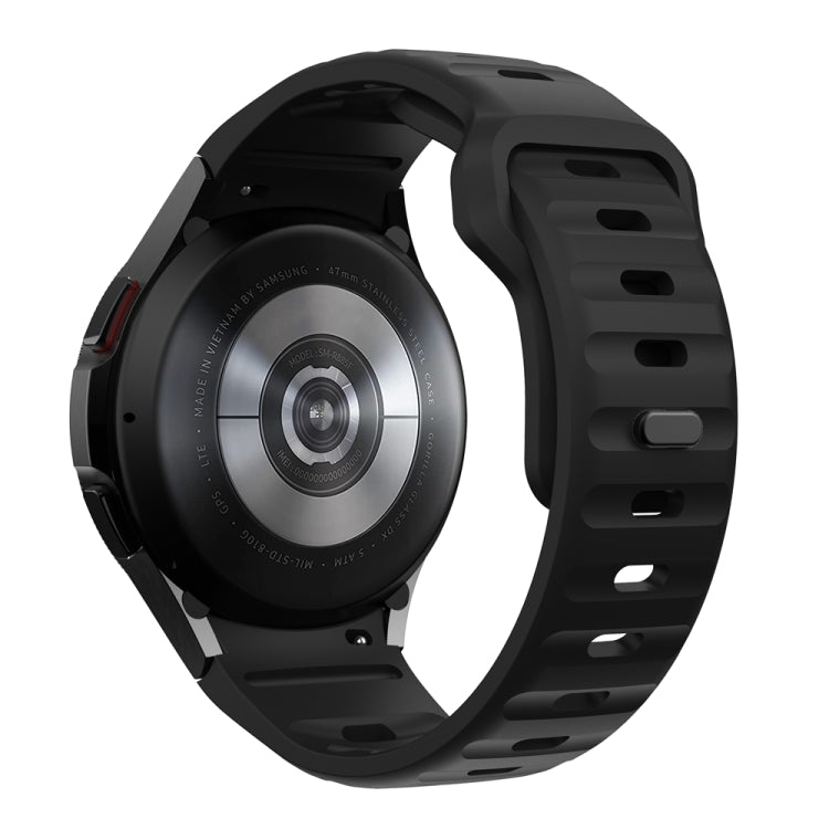 For Samsung Galaxy Watch 7 / 6 / 5 / 4 Wave Texture Reverse Buckle Silicone Watch Band