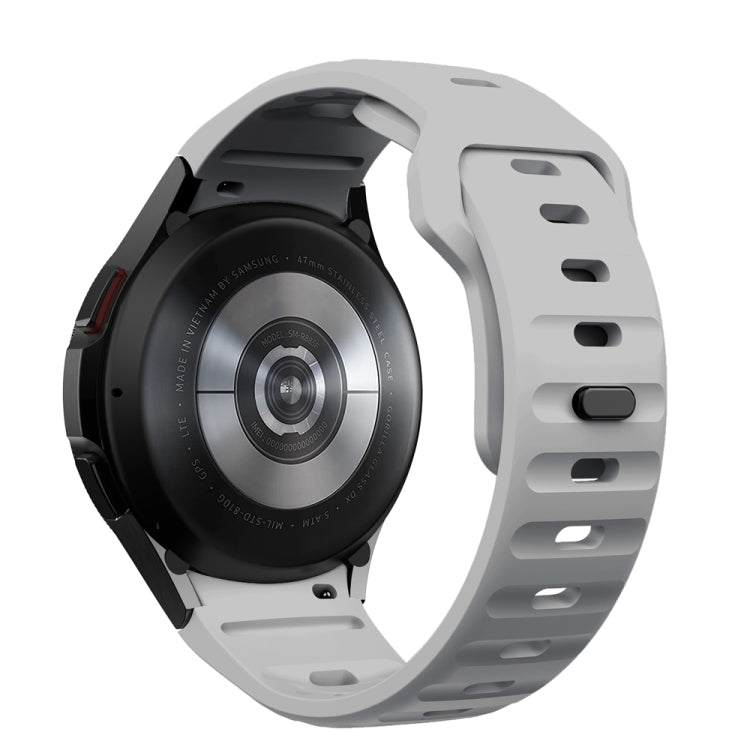 For Samsung Galaxy Watch 7 / 6 / 5 / 4 Wave Texture Reverse Buckle Silicone Watch Band