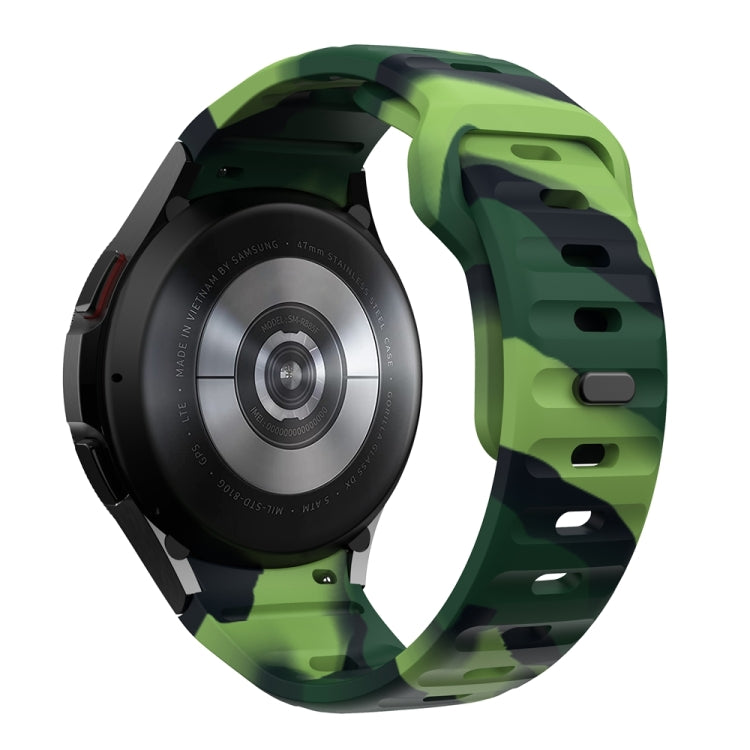 For Samsung Galaxy Watch 7 / 6 / 5 / 4 Wave Texture Reverse Buckle Silicone Watch Band
