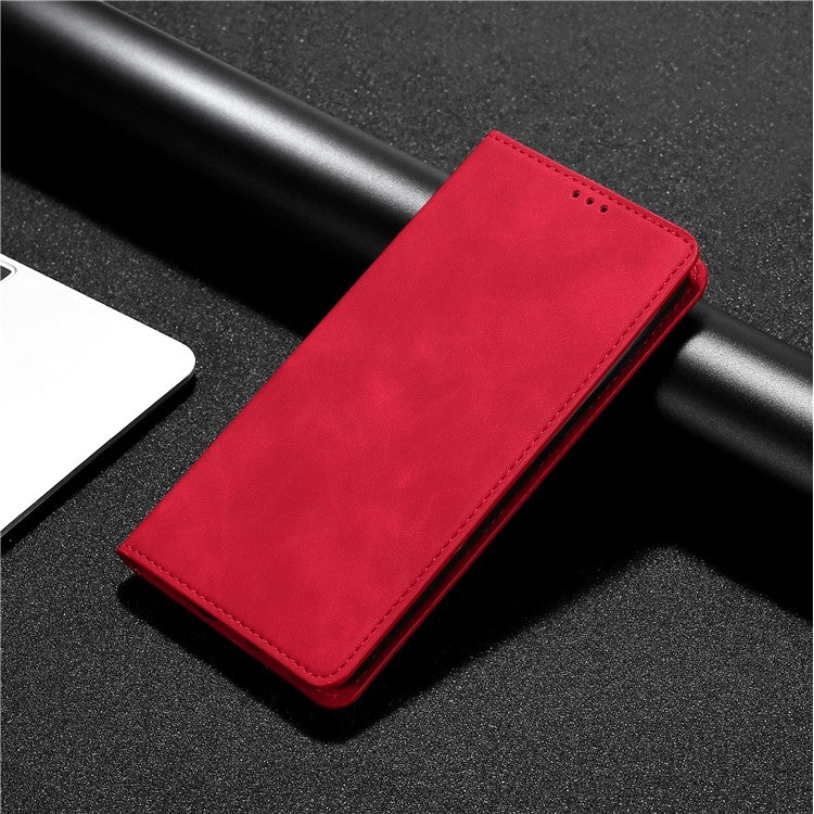 For iPhone 16 Pro Max Skin Feel Magnetic Leather Phone Case