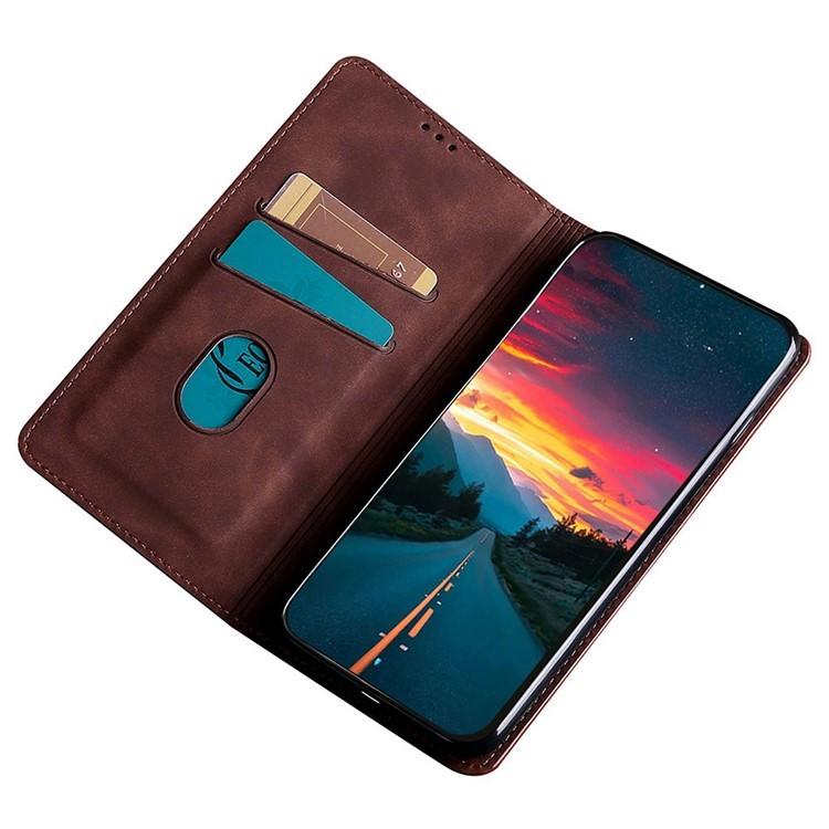 For iPhone Air Skin Feel Magnetic Leather Phone Case