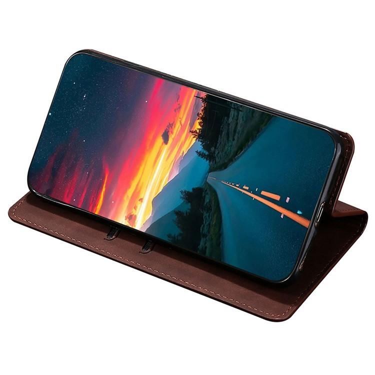 For iPhone Air Skin Feel Magnetic Leather Phone Case
