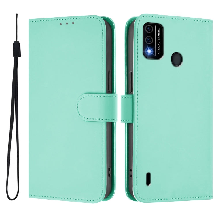 For OPPO A98 5G / F23 5G India Skin Feel Solid Color Leather Phone Case with Lanyard