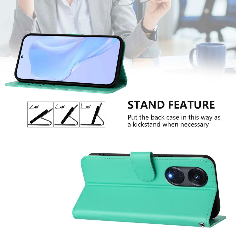 For OPPO A1 Pro 5G Skin Feel Solid Color Leather Phone Case with Lanyard