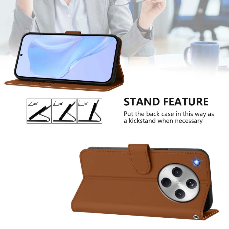 For OPPO Find X8 Skin Feel Solid Color Leather Phone Case with Lanyard