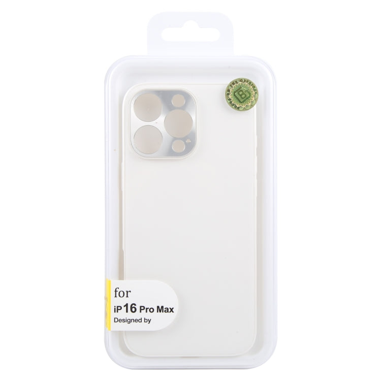 For iPhone 16 Pro Max GEBEI Plain Leather TPU Hybrid PU Phone Case