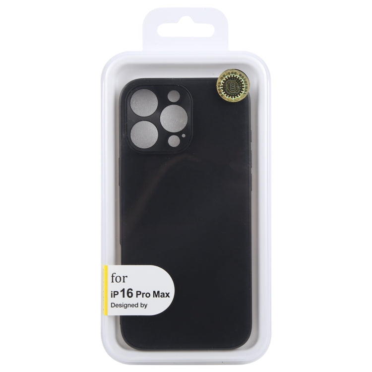 For iPhone 16 Pro Max GEBEI Plain Leather TPU Hybrid PU Phone Case