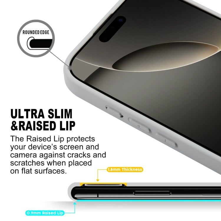 For iPhone 16 Pro GEBEI Plain Leather TPU Hybrid PU Phone Case
