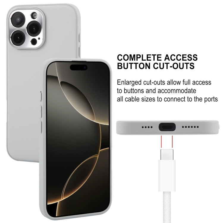 For iPhone 16 Pro GEBEI Plain Leather TPU Hybrid PU Phone Case