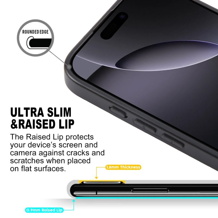 For iPhone 16 Pro GEBEI Plain Leather TPU Hybrid PU Phone Case