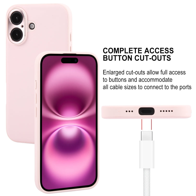 For iPhone 16 Plus GEBEI Plain Leather TPU Hybrid PU Phone Case