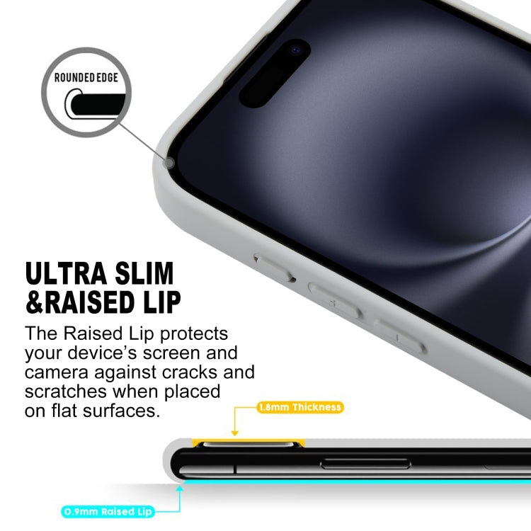 For iPhone 16 Plus GEBEI Plain Leather TPU Hybrid PU Phone Case