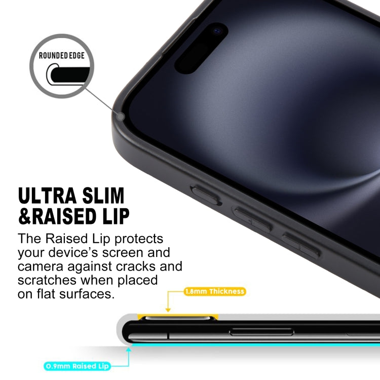 For iPhone 16 Plus GEBEI Plain Leather TPU Hybrid PU Phone Case