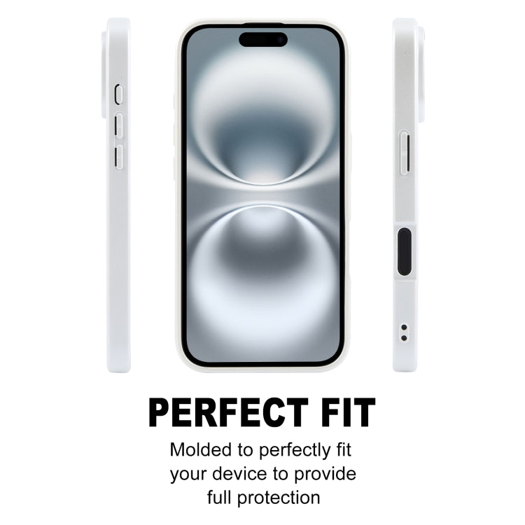 For iPhone 16 GEBEI Plain Leather TPU Hybrid PU Phone Case
