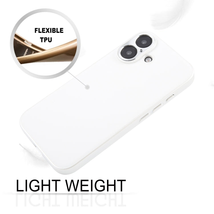 For iPhone 16 GEBEI Plain Leather TPU Hybrid PU Phone Case