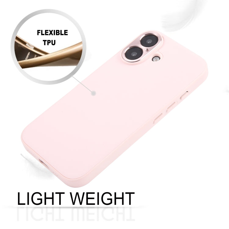 For iPhone 16 GEBEI Plain Leather TPU Hybrid PU Phone Case