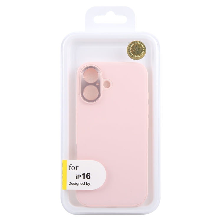 For iPhone 16 GEBEI Plain Leather TPU Hybrid PU Phone Case