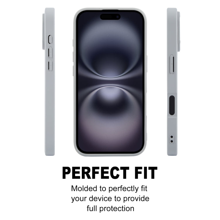 For iPhone 16 GEBEI Plain Leather TPU Hybrid PU Phone Case