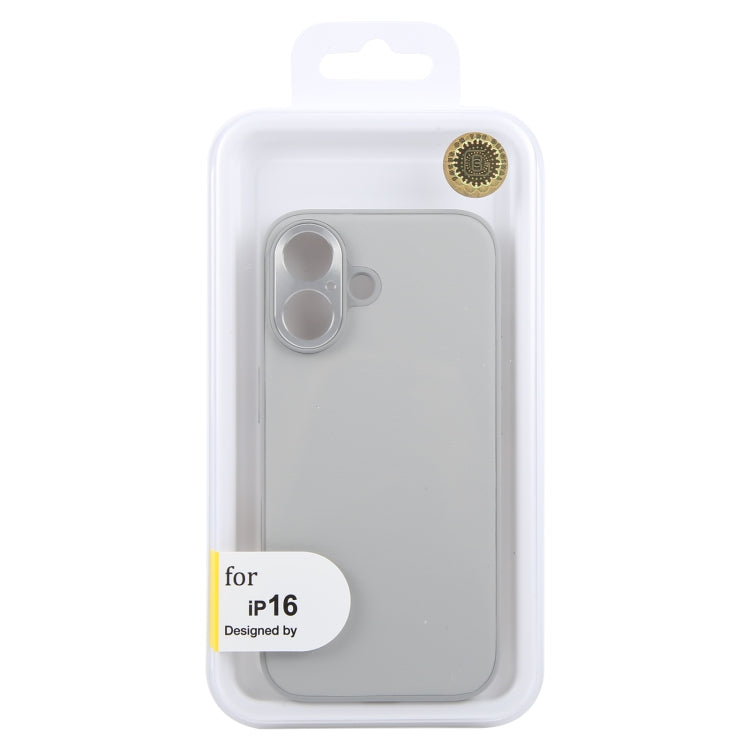 For iPhone 16 GEBEI Plain Leather TPU Hybrid PU Phone Case
