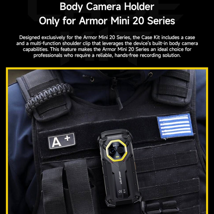 For Ulefone Armor mini 20T Pro / 20 Pro Ulefone Back Clip Phone Case - Black
