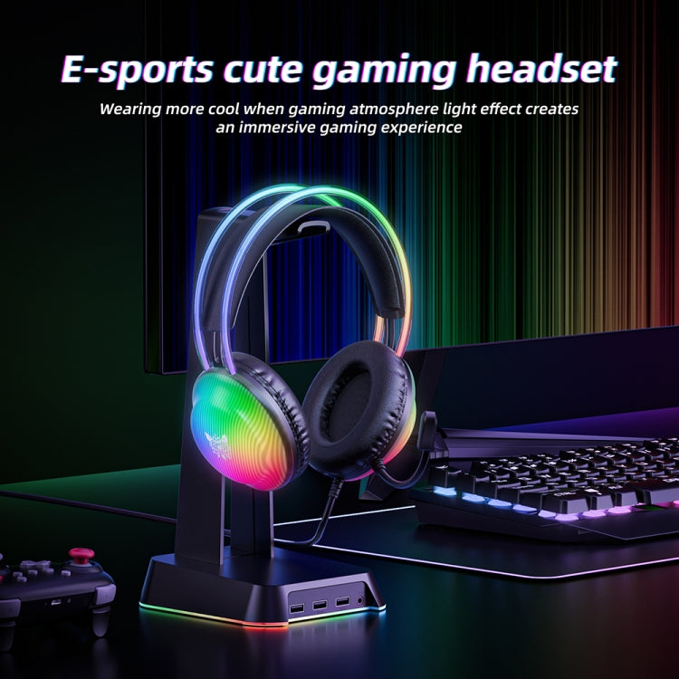 ONIKUMA X29 Head-mounted RGB Light Wired Gaming Headset, Cable Length: 2.2m - Black
