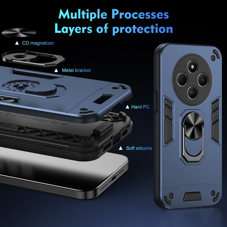 For Redmi 14C 4G Shockproof Metal Ring Holder Phone Case
