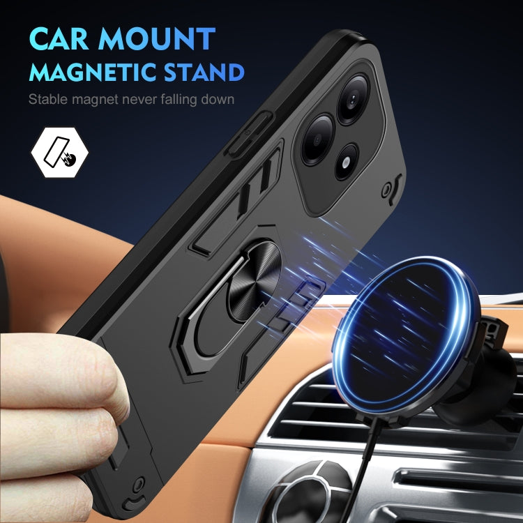For Redmi Note 14 5G Shockproof Metal Ring Holder Phone Case