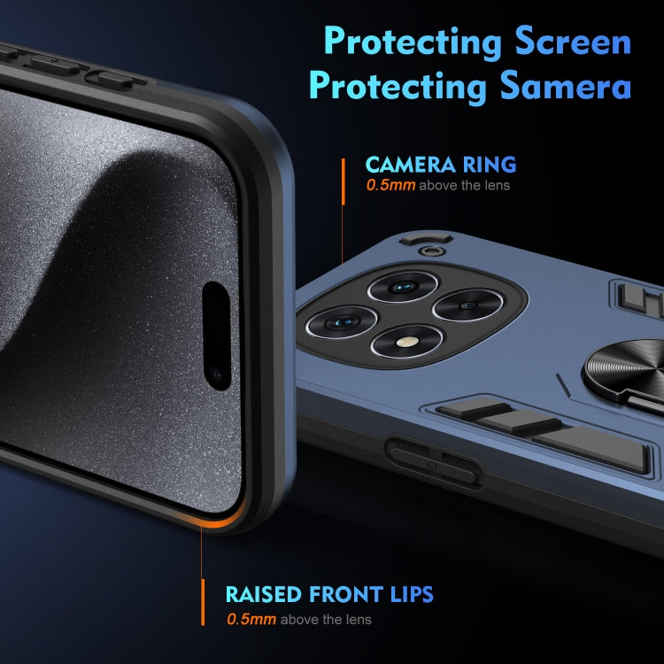 For Redmi Note 14 Pro 5G Shockproof Metal Ring Holder Phone Case