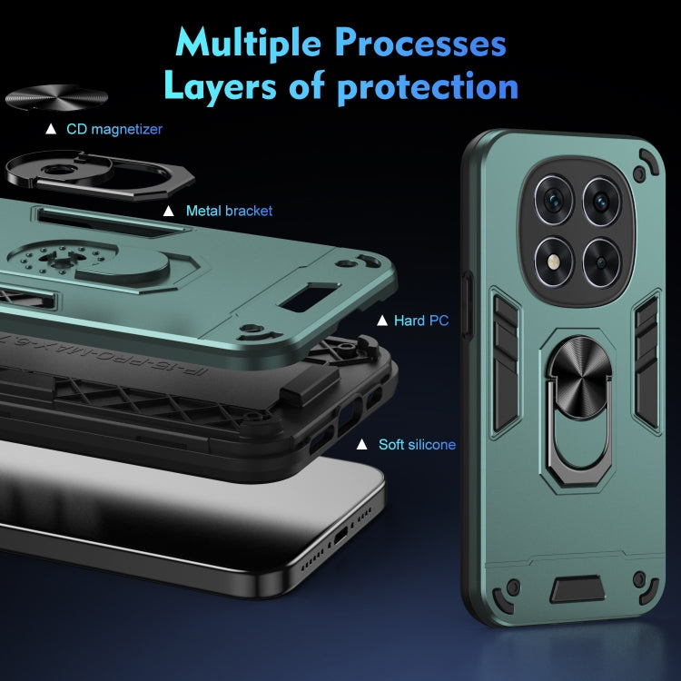 For Redmi Note 14 Pro 5G Shockproof Metal Ring Holder Phone Case