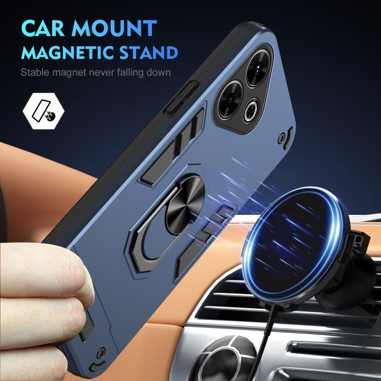 For Redmi 13 Shockproof Metal Ring Holder Phone Case