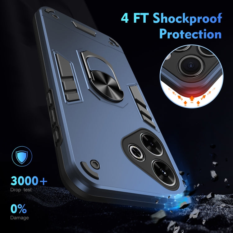 For Redmi 13 Shockproof Metal Ring Holder Phone Case