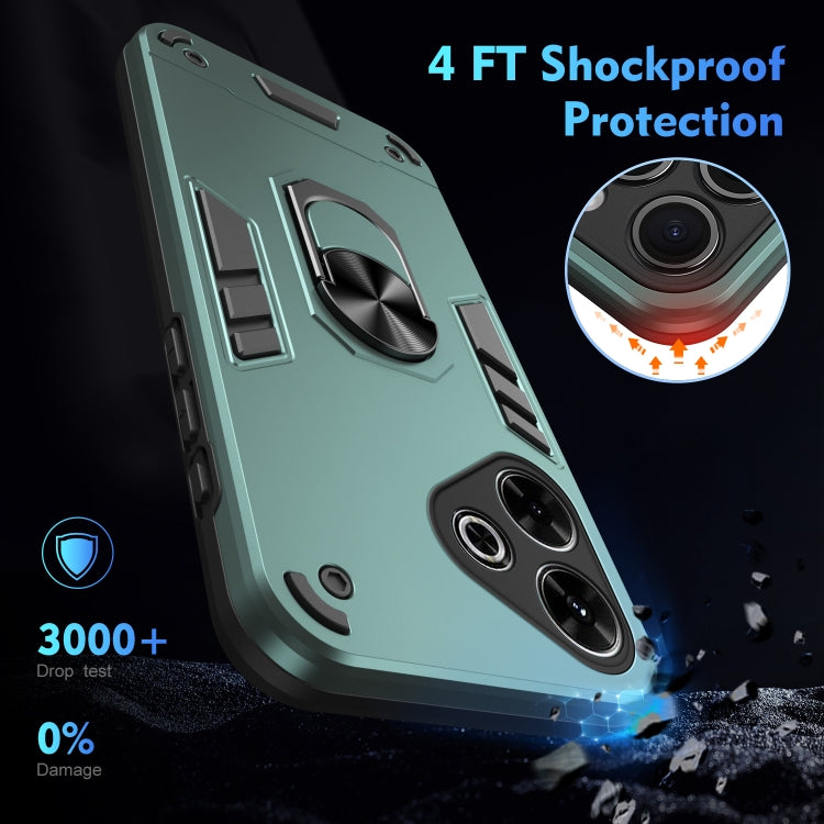 For Redmi 13 Shockproof Metal Ring Holder Phone Case