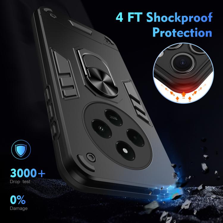 For Redmi A4 5G Shockproof Metal Ring Holder Phone Case