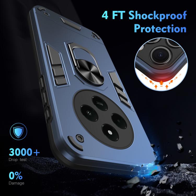For Redmi A4 5G Shockproof Metal Ring Holder Phone Case