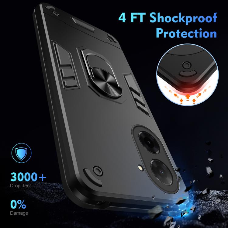 For Xiaomi Poco C71 / Redmi A5 4G 171.7mm Shockproof Metal Ring Holder Phone Case