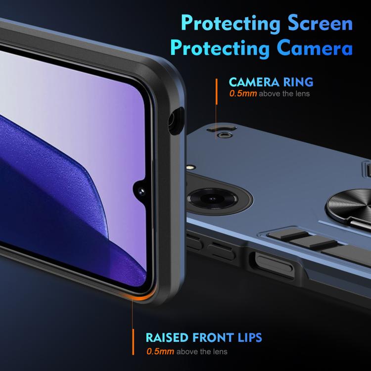 For Xiaomi Poco C71 / Redmi A5 4G 171.7mm Shockproof Metal Ring Holder Phone Case
