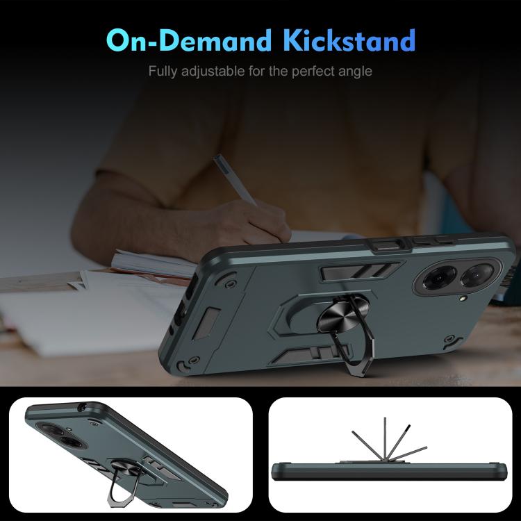 For Xiaomi Poco C71 / Redmi A5 4G 171.7mm Shockproof Metal Ring Holder Phone Case