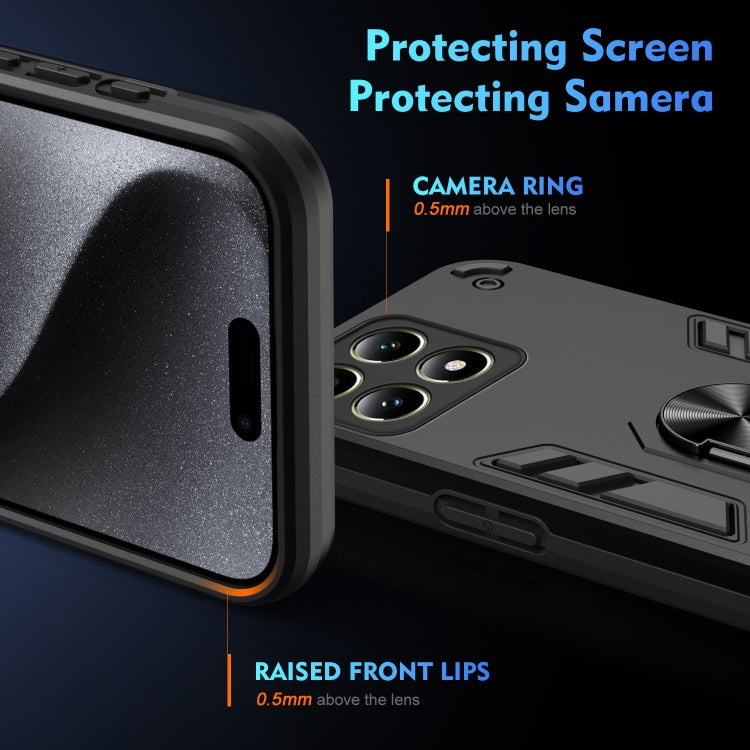 For Xiaomi 14T Shockproof Metal Ring Holder Phone Case