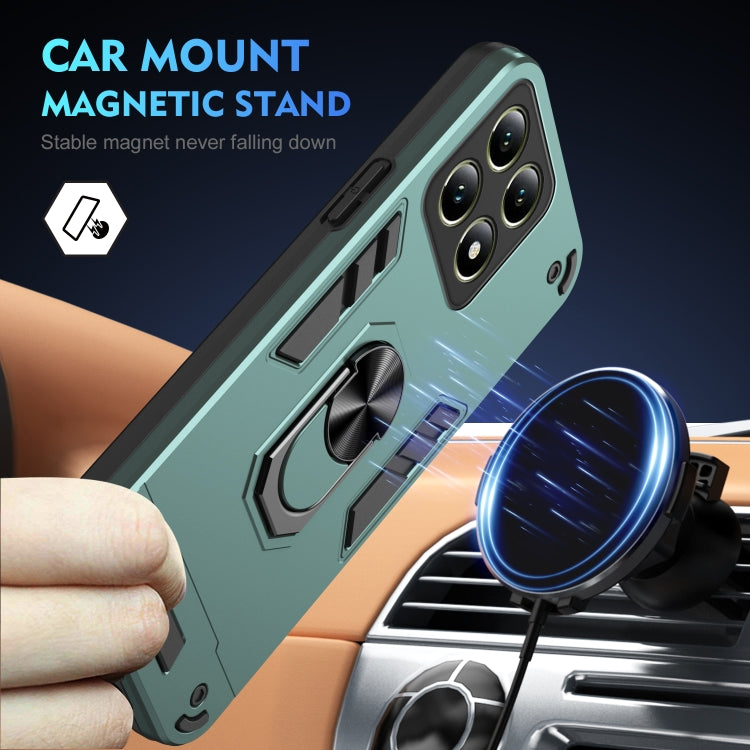For Xiaomi 14T Shockproof Metal Ring Holder Phone Case