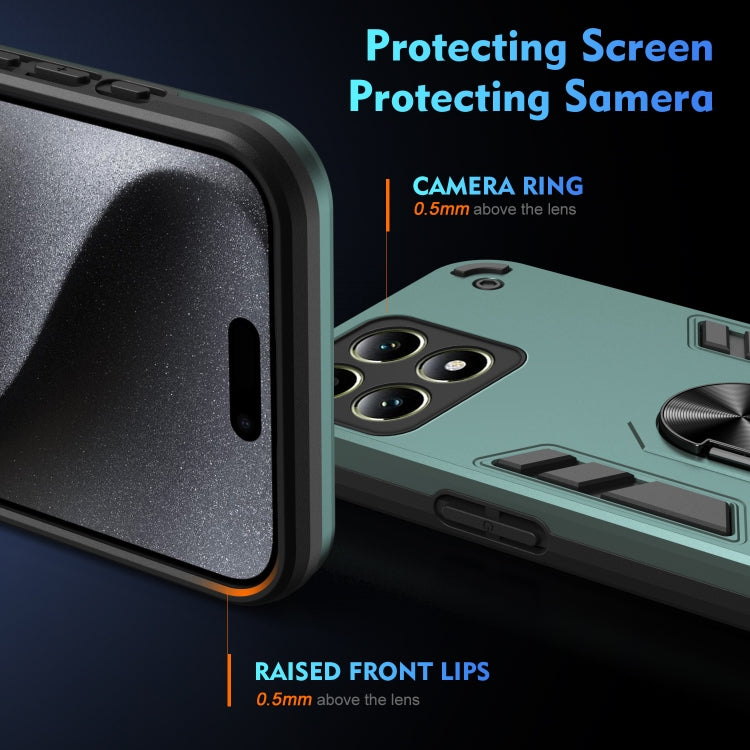 For Xiaomi 14T Shockproof Metal Ring Holder Phone Case