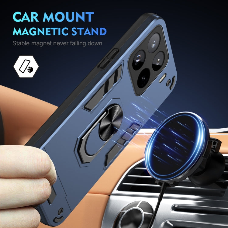 For Xiaomi 15 Pro Shockproof Metal Ring Holder Phone Case