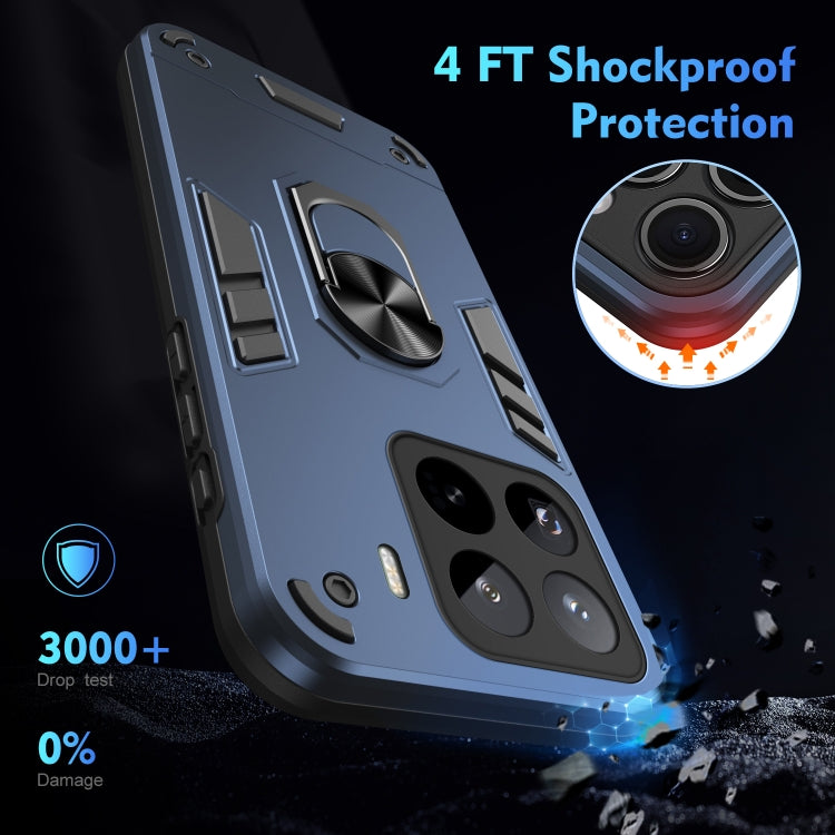 For Xiaomi 15 Pro Shockproof Metal Ring Holder Phone Case