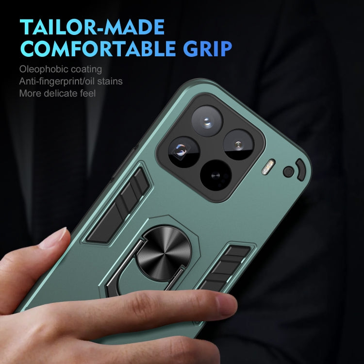 For Xiaomi 15 Pro Shockproof Metal Ring Holder Phone Case