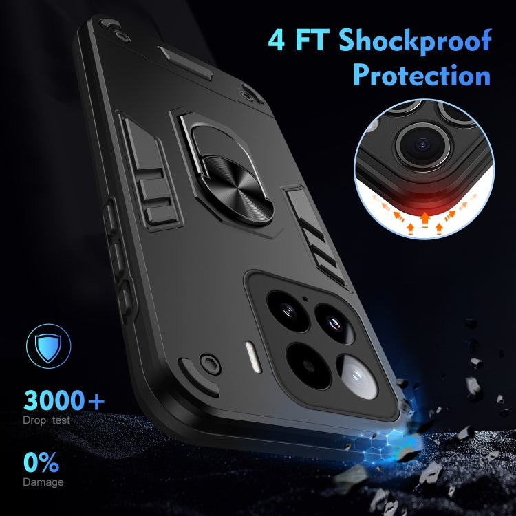 For Xiaomi 15 Shockproof Metal Ring Holder Phone Case