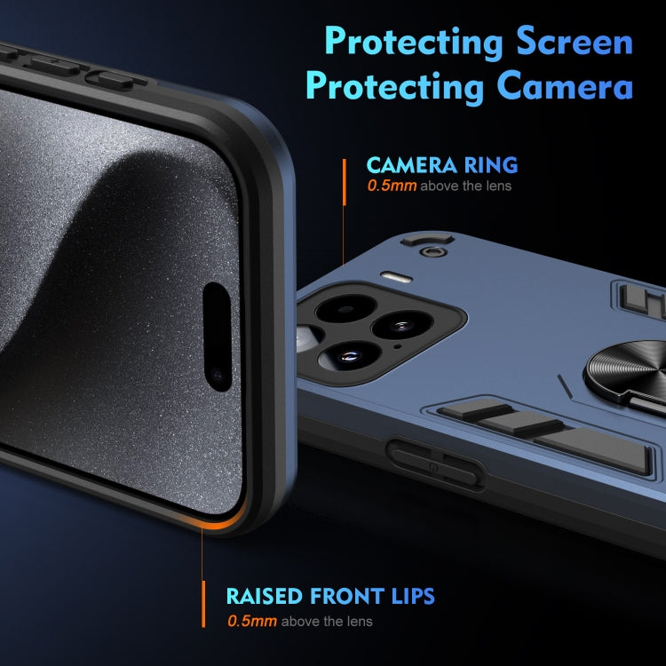 For Xiaomi 15 Shockproof Metal Ring Holder Phone Case