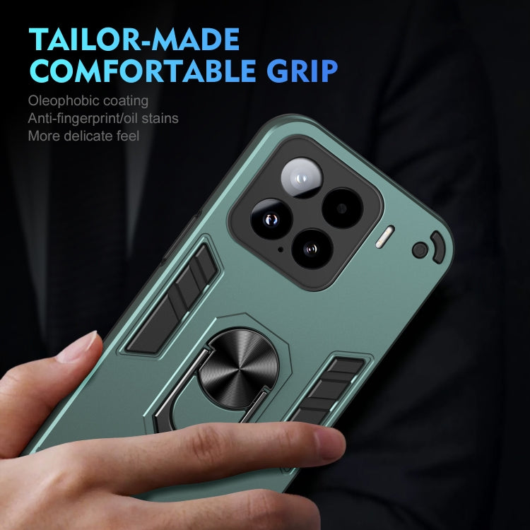 For Xiaomi 15 Shockproof Metal Ring Holder Phone Case