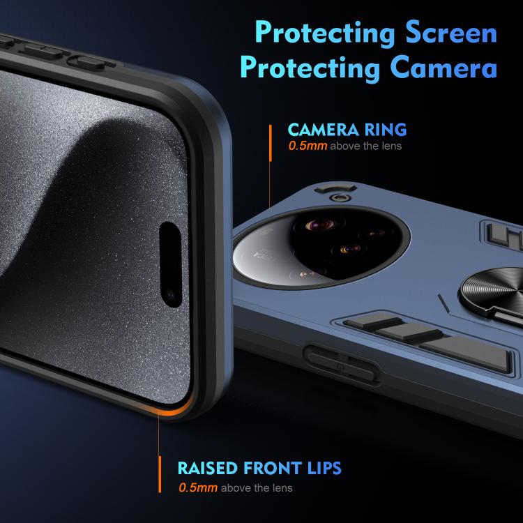 For Xiaomi 15 Ultra Shockproof Metal Ring Holder Phone Case