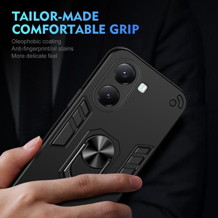 For Xiaomi Poco X7 Pro Shockproof Metal Ring Holder Phone Case
