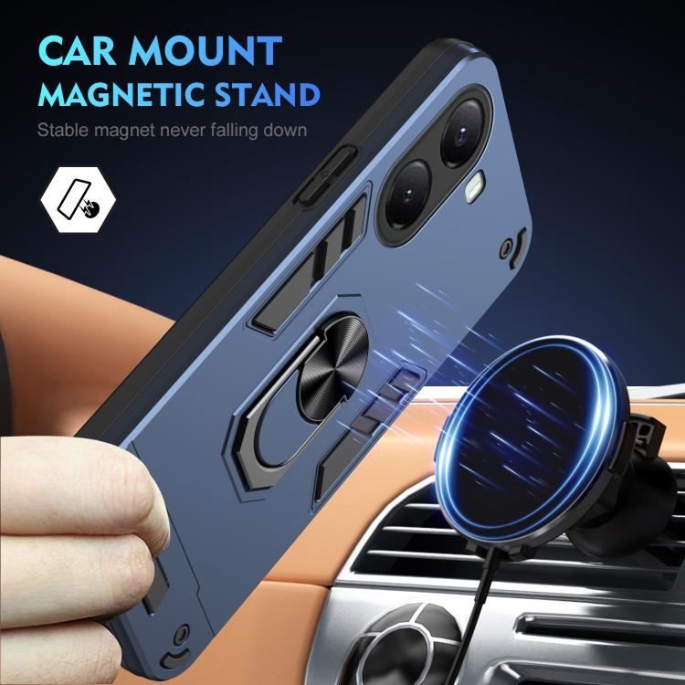 For Xiaomi Poco X7 Pro Shockproof Metal Ring Holder Phone Case
