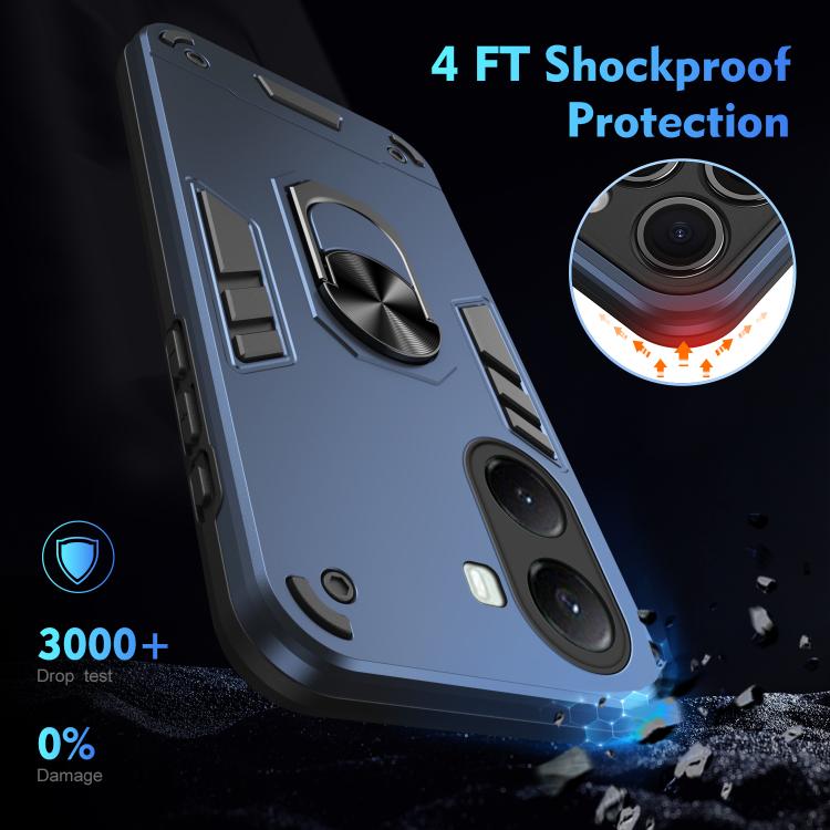 For Xiaomi Poco X7 Pro Shockproof Metal Ring Holder Phone Case